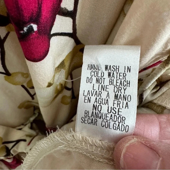 Entro Floral Ruffled Tunic Dress size Medium Belted Vacation Cruise Dress Up - Picture 9 of 9